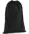 W216 Westford Mill Premium Cotton Stuff Bag Black colour image
